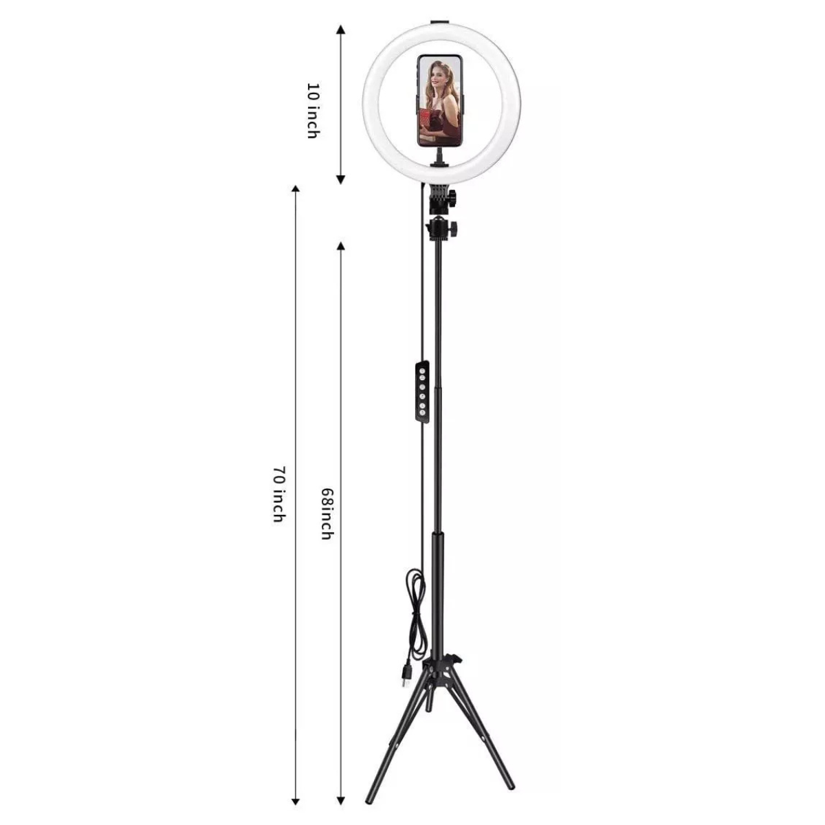 Aro de Luz LED 45 cm con Trípode 2.1 M