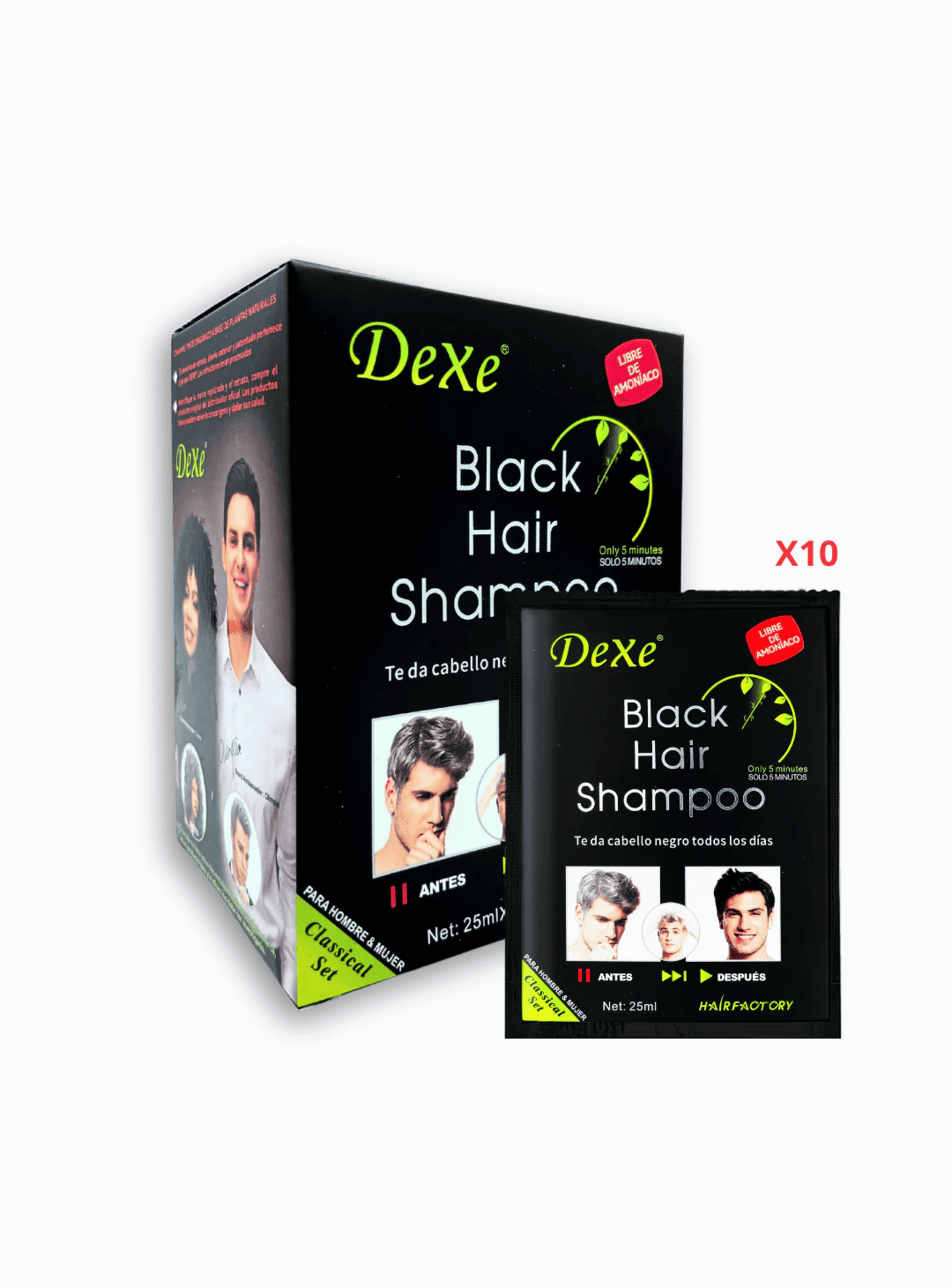 Shampoo Tinte Cubre Canas Negro