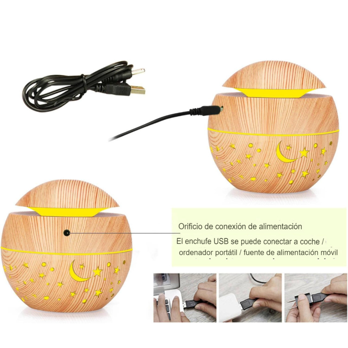 Difusor con Humidificador Estrella-Luna