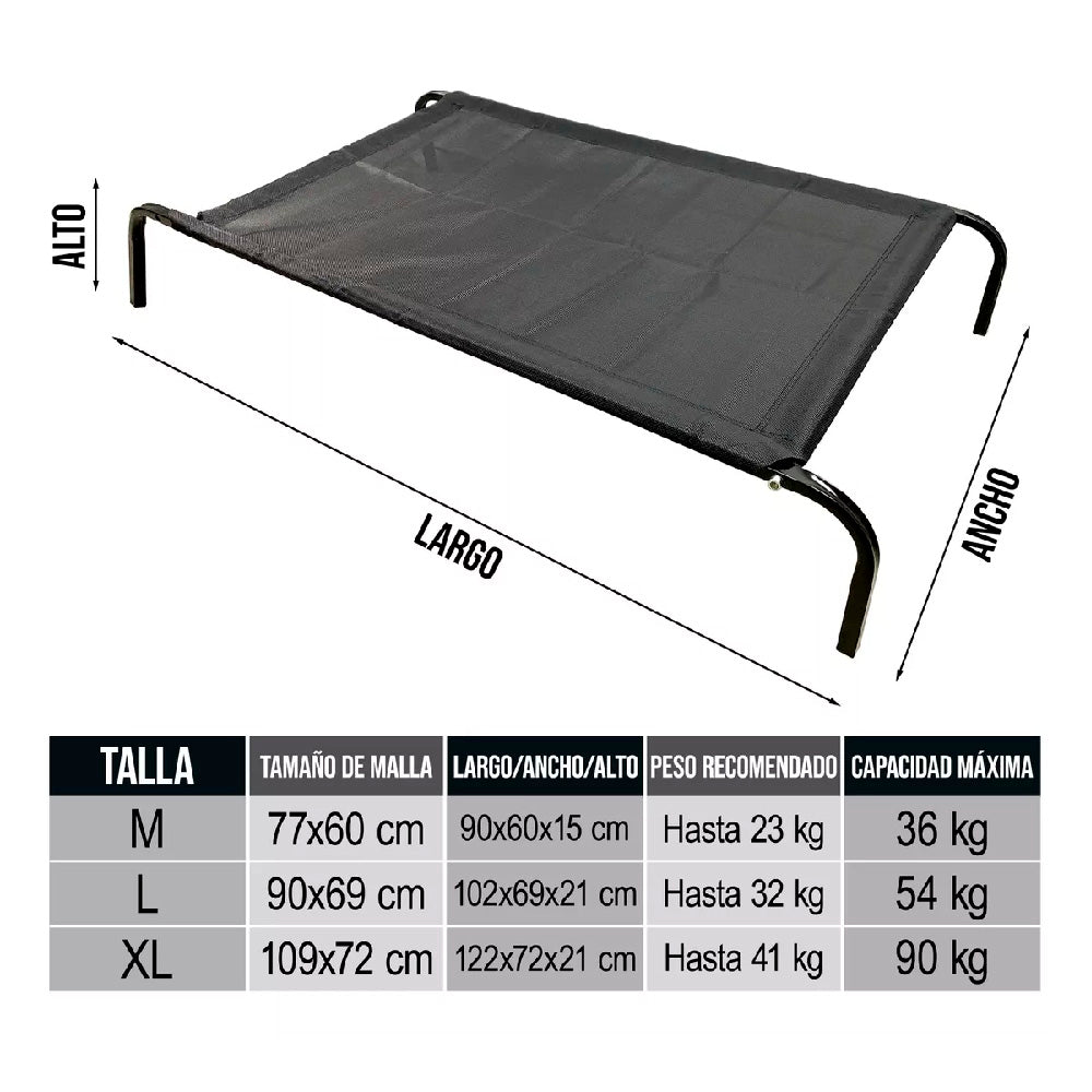 Cama Elevada Para Mascota Talla XL