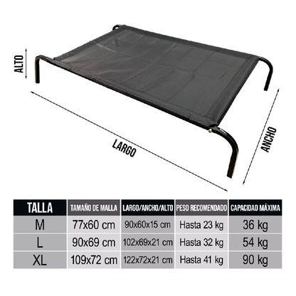 Cama Elevada Para Mascota Talla XL