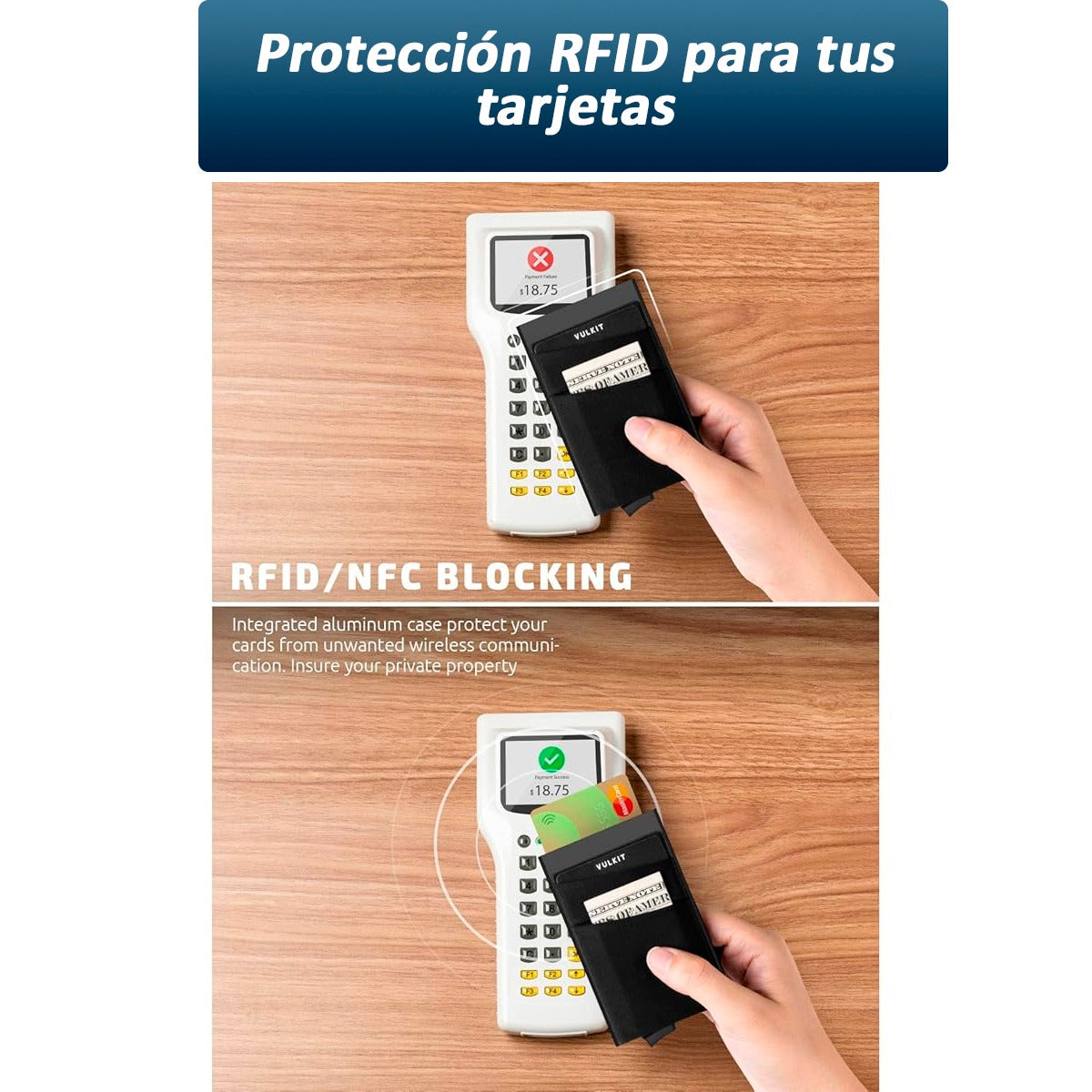 Tarjetero Billetera Rfid Nfc Minimalista